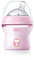 Chicco Natural Feeling Biberon Anti-Colique 0M plus 150ml Biberon avec Tétine en Silicone - Flux lent - Couleur Rose