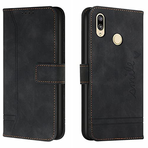 Lihondar Funda para Xiaomi Redmi 7, Premium PU Cuero Billetera Tapa Flip Protectora Carcasa Libro Case Magnético con Tapa y Ranura para Tarjetas Piel Cartera para Xiaomi Redmi 7 (Negro)