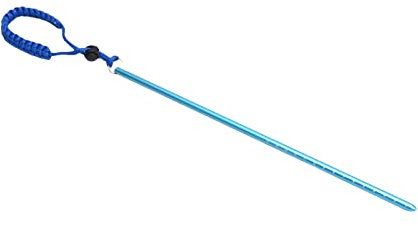 curfair Aluminium Riffstab Diving Stick, Tragbar Tauchen Riffstab Zeigestab mit Spiralkabel und Karabiner Karabinerhaken, 34cm Unterwasser Riffstab Pointer Zeigestab mit Lanyard Karabiner (Hellblau)