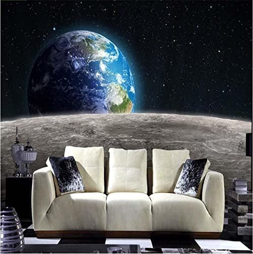 Kuletkear Earth Wallpaper Universe 3D Wall Mural Planet Removable Wallpaper Wall Decor Photo Print Picture Image Design Home for Teens Boys Girls Bedroom Living Room Murals 450x320cm