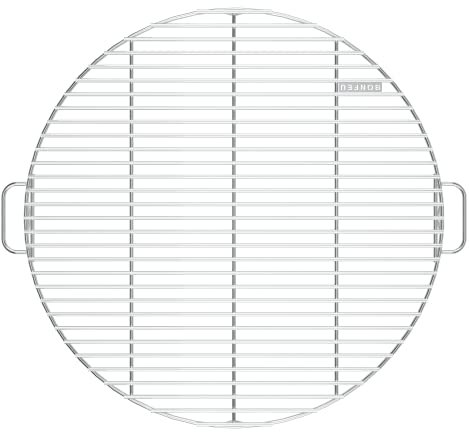 BonFeu BonGrill Grillrost aus verzinkter Stahl - Plancha Grillplatte - Grillplatte Gasgrill, Plancha Gasgrill, Plancha Grill - Grillmatte für Feuerschale, Feuerkorb und Gartenkamin - Ø120cm