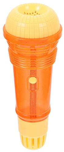 Alipis Kids Microphone, Echo Microphone Toy Play Mic Speech Prop Karaoke Singing and Supplies Early Educational Toy Party Favors for Girls Boys (Orange)