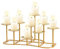 9 Pillar Fireplace Candelabra for Inside Fireplace - Gold Metal Fireplace Candle Holder for Tealight Pillar Candles Stand Iron Table Centrepiece Mantle Floor Decor (Gold, 9 Branch)