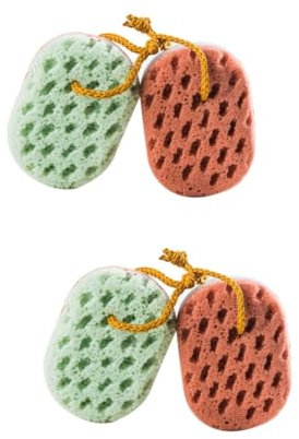 4 Stück Körper Schlankheitsbürste Luffa Schwamm Weicher Körper Schwamm Baden Shampoo Spender Schaum Meer Schwamm Baby Schwamm zum Baden Körper Schwämme Scrubbers Frosted Kleinkind Bad
