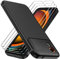 iVoler Cover per Samsung Galaxy Xcover 7 con 3 Pezzi Vetro Temperato, [Antiurto di Grado Militare] Anti-Graffio Protettiva Custodia Sottile Morbida in Silicone TPU Case, Nero