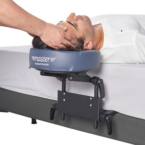 Master Massage Home Use Sleeping Mattress Top Massage Kit-Adjustable Headrest Face Pillow Cradle & Face Cushion Support Bracket, Head Face Rest Support (Blue)