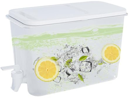 Tedious Wasserspender für Kühlschrank, Getränkespender für Kühlschrank | Getränkebehälter für flüssige Getränke,4L auslaufsicherer Getränkespender mit Wasserhahn für Dufttee, Partys, gereinigtes