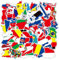 50 Stück Koffer Aufkleber,Travel Sticker,Flagge Stickers Flag,Mini Länderfahnen Bilder,Autoaufkleber Dekorationen Fahne,Flaggenaufkleber Nationalflagge Set,Reise Paste Länderflaggen