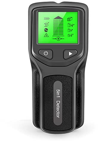 Relogic Stud Finder Wall Scanner 5 in 1 Stud Detector Wall Scanner Digital Handheld Professional Multifunction Wall Detector Live Wires Cable PVC Water Pipe Metal Finder Scanner