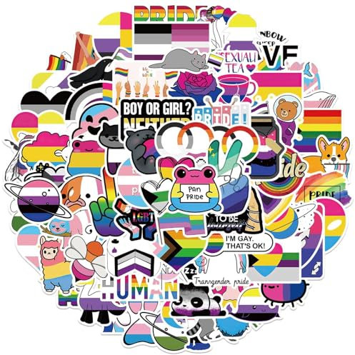 Gay-Pride-Aufkleber – 100 Regenbogen-Aufkleber Für LGBTQ, Aufkleberpakete Für Bisexuelle Dinge, Bunte Aufkleber Für Wasserflaschen, Gay-Aufkleber Für Laptop-Hüllen, M