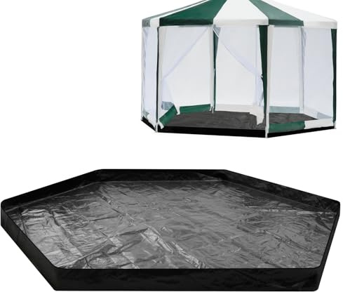 Tinideya 12.5 ft Removable Tent Floor Mat Tarp Waterproof Camping Tent Tarp Floor for Pop up Screen Tents, Gazebo, Hiking, Backpacking, Hammock, Beach Accessory