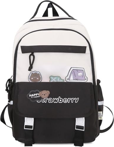 cann Large Capacity Korean/Japanese Style School and Travel Children's Backpack (Black)