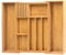 comfoyar Range Couverts en Bois, Rangement Couverts Tiroir Cuisine Extensible avec Séparateurs Amovibles et Porte Couteau, Organiseur de Tiroir Cuisine en Bambou avec 3-10 Compartiments, Naturel