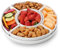 MALACASA Porcelain Divided Serving Dishes, Appetizers Tray, Serving Tray for Party - Perfect for Chips and Dip, Fruit, Veggies, Candy and Snacks, Divided Serving Platter, White