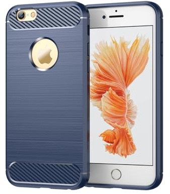 Vavies Case for iPhone 6 Case, for iPhone 6S Case Slim Soft TPU Case Shock-Absorption Protective Shockproof Phone Cover for iPhone 6 Navy Blue