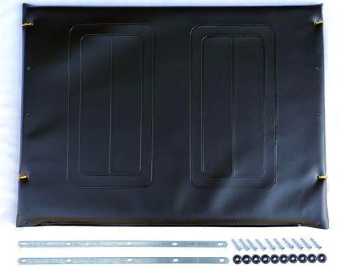 55,9 cm Rollstuhlsitz-Ersatz, robuster Rollstuhlsitz-Ersatz, 55,9 x 45,7 cm, Vinyl-Sitzpolster, geprägt, Ersatzteile, mit Hardware, geeignet für K7, bariatrische Sentra EC-Rollstühle (1Ea, Schwarz)