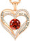 CDE Necklaces for Women Birthstone Pendant, Sterling Silver Love Heart Rose Gold Jewellery Gifts for Mum Her Wife Girlfriend Anniversary Birthday Mothers Day (Brass, Rose Gold-01&07)