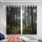 Vorhang Blickdicht Gardinen mit Ösen Verdunklungsvorhänge Gardinen Kiefernwald Naturlandschaft H175 x B140 cm 2er Set, Thermovorhang Kälteschutz Schallschutz Vorhang für Wohnzimmer Schlafzimmer