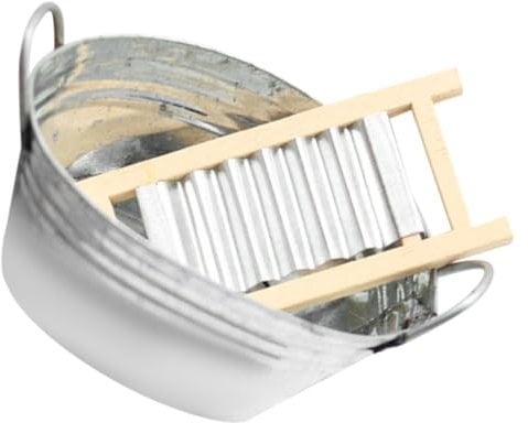 Sosoport Wear-resistant Miniature Washboard for Mini House Iron Wooden Unique Decor Uk