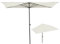 Sombrilla Terraza Exterior 2.5x1.30m Regulable Altura Sombrilla De Jardín Rectangular con Polo De Acero Y Manivela, contra La Pared Ahorra Espacio, Sin Base(Off-Whit)