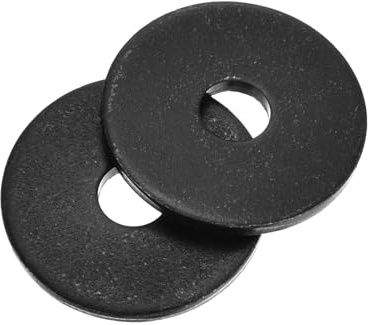 QUARKZMAN 60 Stück Runde Unterlegscheiben M6 x 25 x 2 mm, Kohlenstoffstahl Dichtscheiben Schwarz Beilagscheiben Set, O Ring Flache Dichtungsringe für Schrauben Muttern Gewindestange