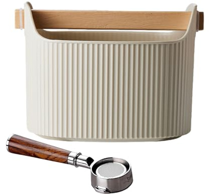 Qiwieod Abklopfbehälter Für Siebträger Knock Box, Abschlagbehälter Für Kaffeesatz Aus Dem Siebträger Für Siebträgermaschin Zubehör, Knock Box Für Kaffeesatz