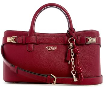 GUESS Handtasche Umhängetasche Gregoria Girlfriend Satchel Red dunkelrot