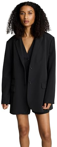 Kenneth Cole Women's Luxe Twill Two Button Boyfriend Blazer