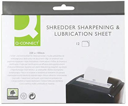 Q-Connect Shredder Sharpening And Lubrication Sheet 220 x 150mm KF18470