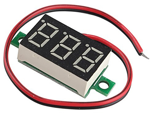 HALJIA 0.36 Inch DC 4.80V-30.0V Voltmeter 2 wires Red LED Digital Display Panel Voltage Meter Volt Regulator for Car Automotive Battery Tester
