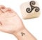 LaDot Tattoo für Kinder und Erwachsene, temporäre hautfreundliche fake Tattoos, Tattoo-Stempel ohne Nadeln für Körper und Arm, wasserfest, Keramikstempel Triskele
