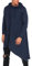 Coofandy Herren Beiläufige mit Kapuze Poncho-Umhang unregelmäßiger Rand Hoodiepullover X-Large Marine blau