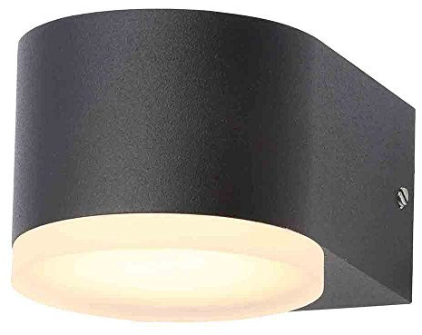 STANLEY Eider Wall Light Small Up or Down Outdoor IP44 7 Watt Integrated LED - Black