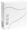 Wiltec Designer Briefkasten V28 weiß 370 x 105 x 370 mm, Wandbriefkasten mit Schloss, Sichtfenstern und Zeitungsrolle, Postkasten aus pulverbeschichtetem Stahl