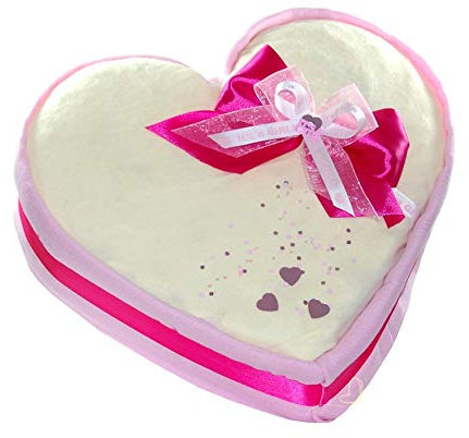 dubistda© XXL Windeltorte Herz rosa - Geschenk zur Geburt für Mädchen / 59-teilig