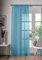 ASAB Single Panel Slot Top Voile Curtain Sheer Quality Pole & Rod Pocket Plain Colours For Window and Doors - 148cm x 274cm - Light Blue