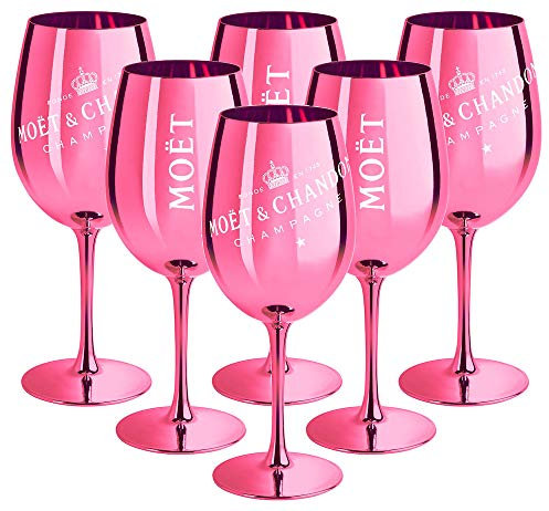 Moet & Chandon - Lot de 6 flûtes à champagne - Rose foncé (édition limitée) - Ibiza Imperial
