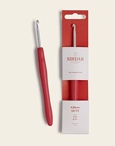 Sirdar 4.00 mm Crochet Hook - Aluminium and Soft Grip Handle US F/5