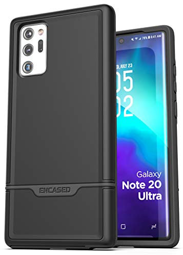 Encased Shockproof Galaxy Note 20 Ultra Case (2020 Rebel Armor) Military Grade Full Body Rugged Protective Cover (Samsung Note 20 Ultra) Black