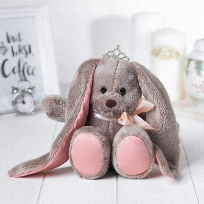 GMMH Plüschtier Stofftier Hase Bär Teddybär Fuchs, 20 cm Hoch (Hase mit Krone), Osterhase Kuscheltier Plüsch Plüschtiere Kuscheltiere