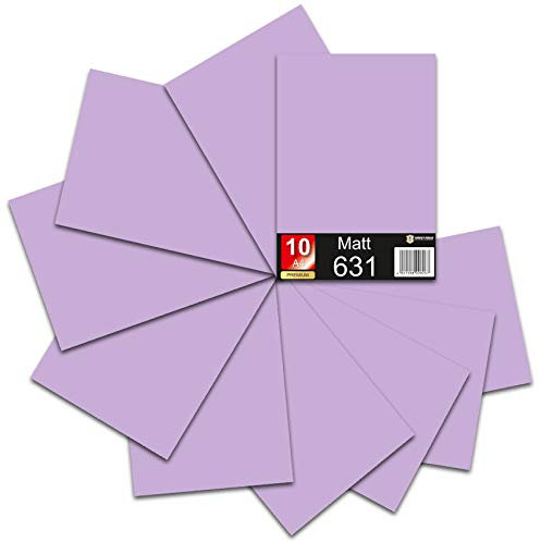 Din A4 Bogen 30x21cm 621/631 Plotterfolie Folie Vinyl Autofolie (042 Flieder, 10er Set 631 Matt)