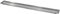 ALUSFERA Lüftungsgitter - 60 x 484 mm - Aluminium - Universell für Auto - Lüftungsgitter für Möbel - Silber