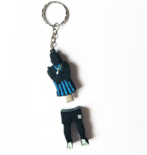 FOOTBALL - Memoria USB 3.0 con diseño de Lautaro Martinez de malla Inter de 32 GB Unidad de memoria flash Lápiz Disk Pen Drive de alta velocidad Idea regalo inter