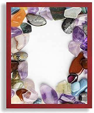 Bilderrahmen Opal X | 61x91 cm | Bordeaux Rot | Antireflex Kunstglas | Poster Puzzle Diamond Painting Drucke