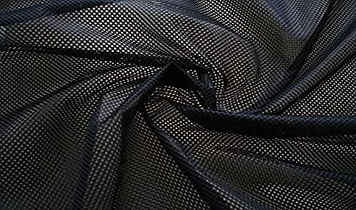 Stoffbook B674 Tejido clásico de malla de 2 mm, tejido estilo panal de abeja (negro, 100 cm)