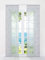 ESLIR Schiebegardinen Ausbrenner Flächenvorhänge Set 2er Gardinen mit Klettband Schiebevorhang Transparent Vorhang Grau #2 BxH 57x245cm 2 Stück