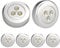 SOAIY 6er-Set Stick&Push SMD LED Touch Lampe selbstklebend Unterbauleuchte Batteriebetrieben Druckleuchte Küchenlampe Schrankleuchte Mobile Klebelampe für Küche Treppe Schrank Camping Warmweiß