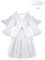 ReliBeauty Déguisement Ange Costume Angel avec Aile et Auréole d'ange Serre-Tête pour Fille Halloween carnaval,150