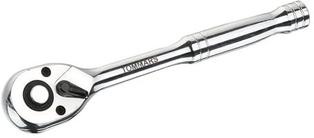 TOMMARS 1/4-Zoll-Antriebs-Ratsche, 72-Zahn-Schnellspann-Steckschlüssel-Umschaltknarre