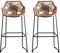 2er-Set Hochstuhl Höhe 25,9 Zoll, Wicker Barhocker Rattan Stühle Terrasse Barstuhl mit Armlehnen für Küche Café Bar Home Balkon Esszi